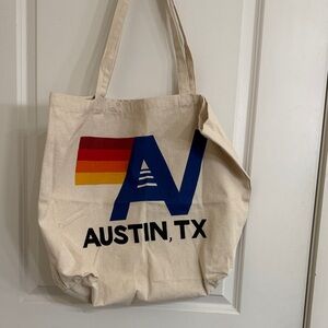 NEW WITHOUT TAG Aviator Nation Cream Tote with Multicolor Logo